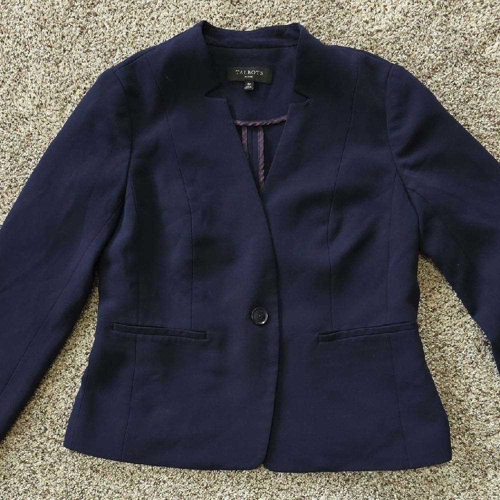 Talbots Navy Blue Blazer